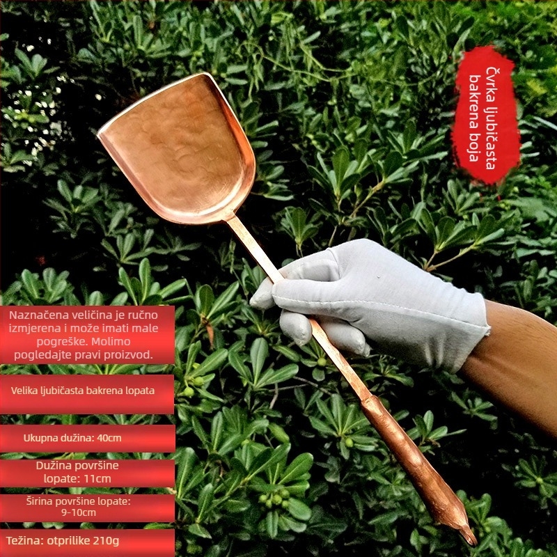 Bakrena žlica, moderan jednostavan stil, za odrasle, jednobojni uzorak, kuhinjski pribor Copper Craftsman