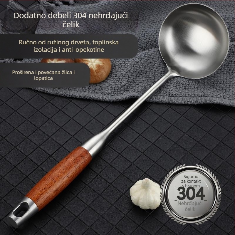 Nehrđajući čelična žlica za juhu s dugim držalom za posluživanje juhe i kaše