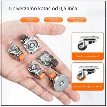Namještajne kolutovi tihe, s TPE gumom i čeličnim ležajevima, model TPE Furniture Silent Rollers, marka 3T8O