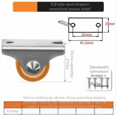 Namještajne kolutovi tihe, s TPE gumom i čeličnim ležajevima, model TPE Furniture Silent Rollers, marka 3T8O