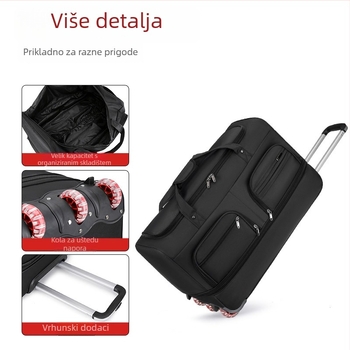 Najlon putna torba, sklopiva i proširiva, kapacitet 20-35 L, unisex dizajn, podstava od poliester