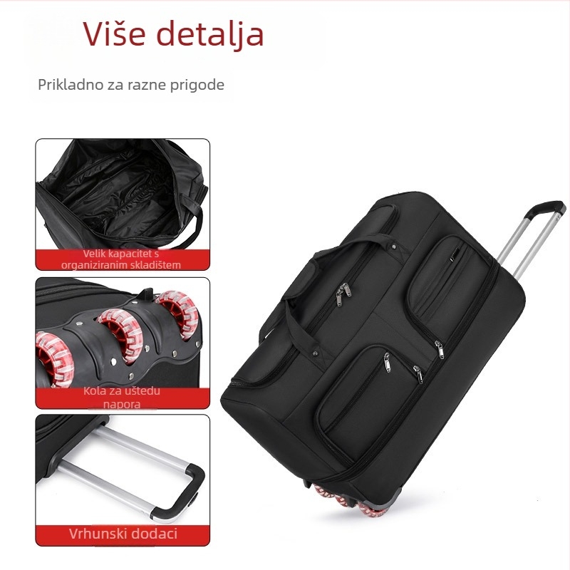 Najlon putna torba, sklopiva i proširiva, kapacitet 20-35 L, unisex dizajn, podstava od poliester