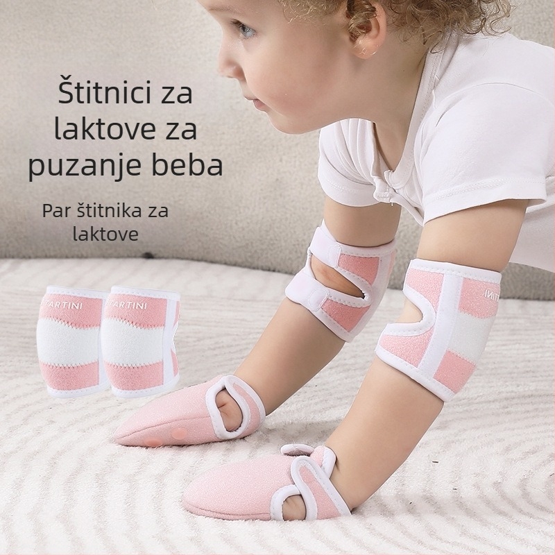 Bebe štitnici za koljena, štitnici za laktove i dlanove, prozračni, protuklizni, prilagodljivi