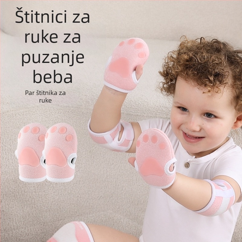 Bebe štitnici za koljena, štitnici za laktove i dlanove, prozračni, protuklizni, prilagodljivi