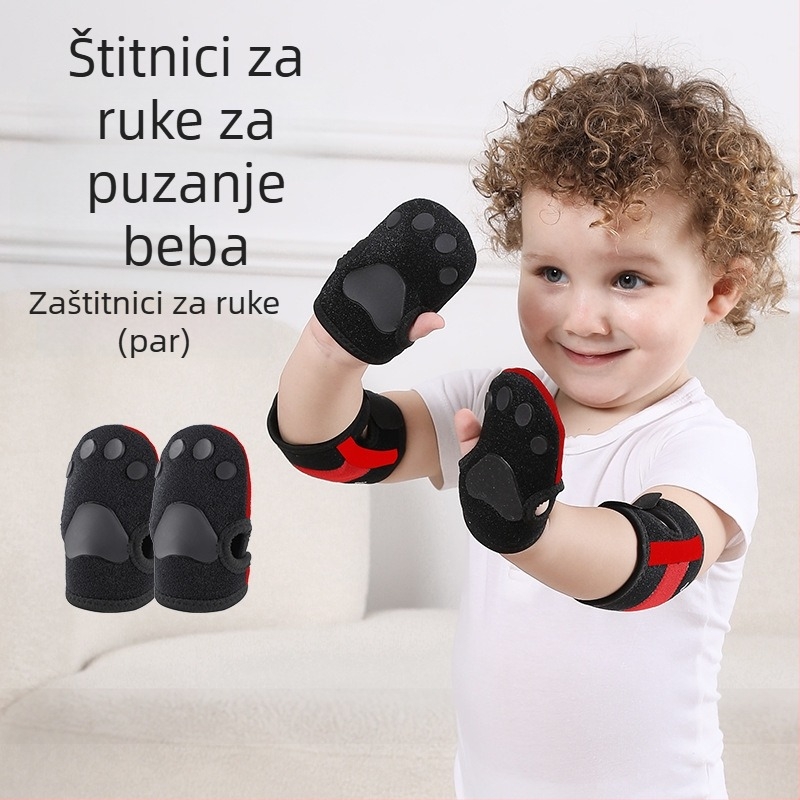 Bebe štitnici za koljena, štitnici za laktove i dlanove, prozračni, protuklizni, prilagodljivi