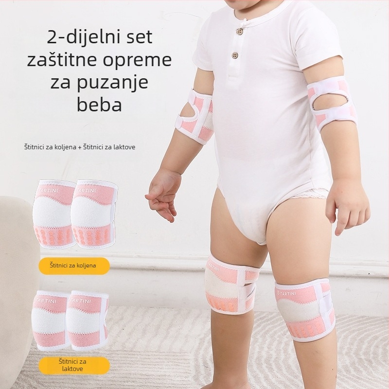 Bebe štitnici za koljena, štitnici za laktove i dlanove, prozračni, protuklizni, prilagodljivi