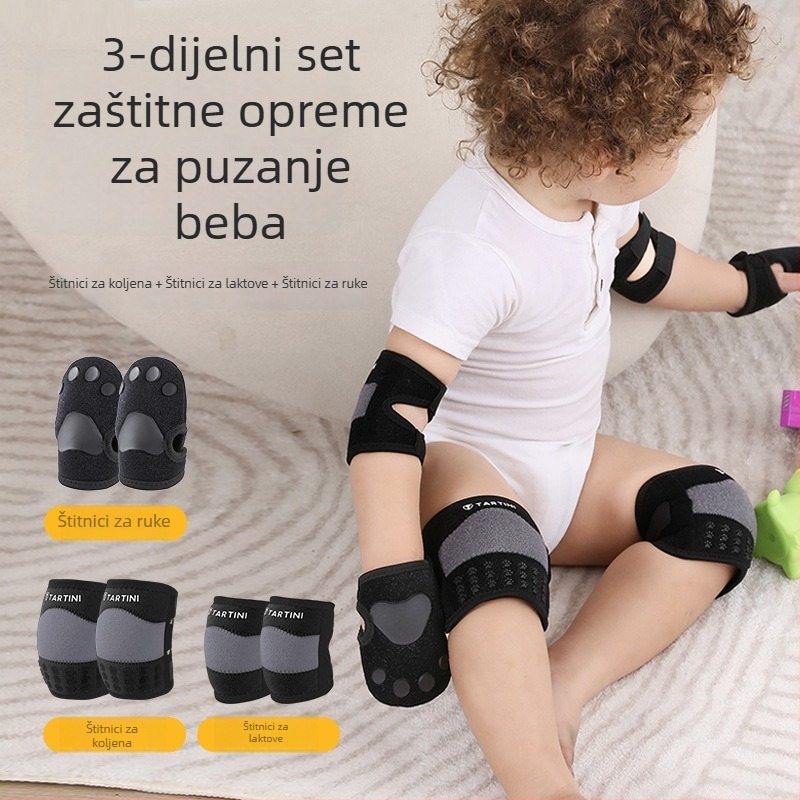 Bebe štitnici za koljena, štitnici za laktove i dlanove, prozračni, protuklizni, prilagodljivi