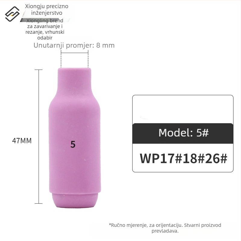 Keramička mlaznica za zavar argonskim lukom – WP serija (WP18/17/26, QQ300, QS300), invertirani keramički poklopac, serija 13N10N