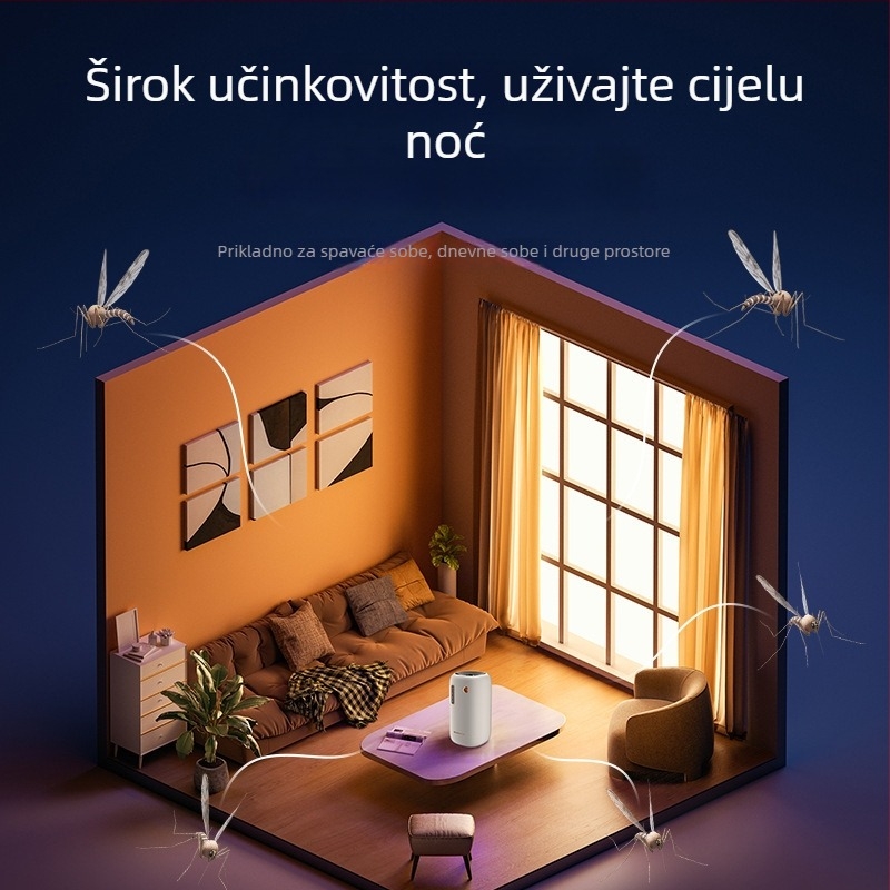 USB bežični ubijač komaraca za unutarnju i vanjsku upotrebu, model Chigo LBH107, LED svjetlo, pokrivenost 21–30㎡, ugrađena baterija 501–800mAh, trajanje 6–8h