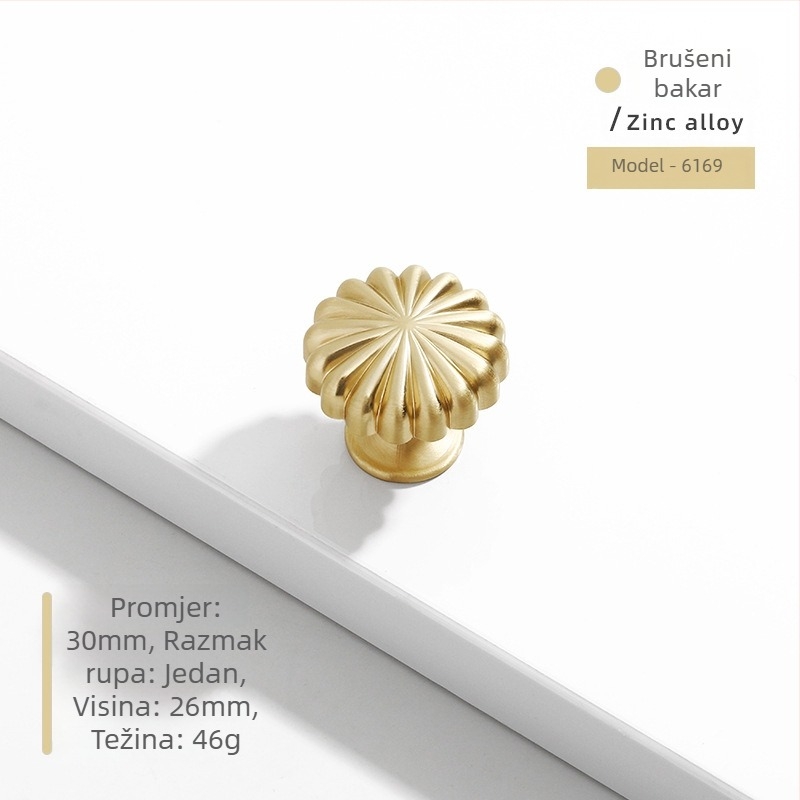 Ručka za vrata ormarića — ovalna, s jednim otvorom, od cinkovog legura, lijevano, površinski montirana, moderni minimalistički stil, model 6902