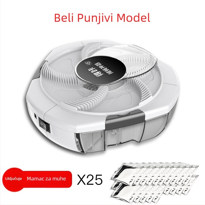 Stroj za uništavanje muha – LED svjetlo; pokrivenost 10 m²; ručni električni šok; bez ugrađene baterije; netoksičan