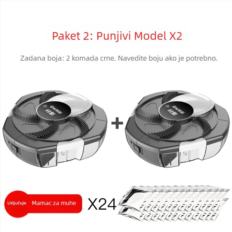 Stroj za uništavanje muha – LED svjetlo; pokrivenost 10 m²; ručni električni šok; bez ugrađene baterije; netoksičan