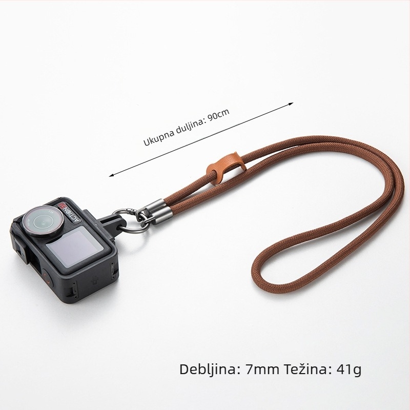 Lanyard za akcijsku kameru DJI Action 5 Pro, dizajn protiv gubitka, poliestersko uže, metalna kopča, moguć otisak logotipa