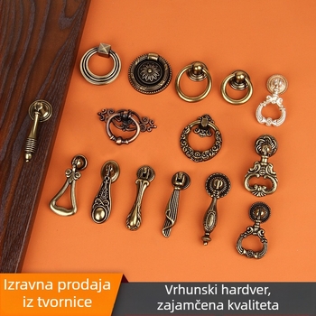 Drška za ormar s jednim otvorom – cinkova zlitina, elektroplakiranje, model DD009, pogodna za garderobu, ladicu i ormar