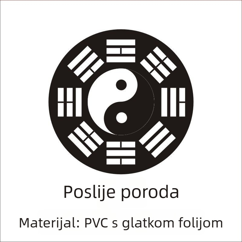 Samozaljepiva naljepnica za mobilni telefon s motivom Tai Chi osam dijagrama, taoistička feng šui umjetnost; papir s premazom; mogućnost prilagodbe