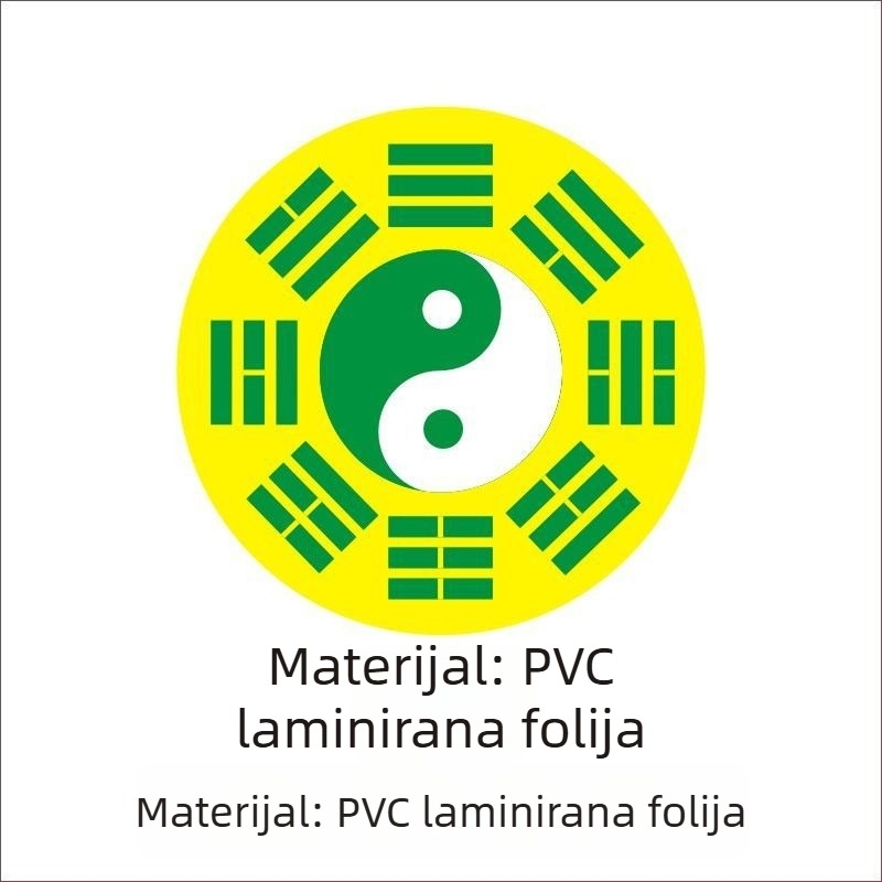 Samozaljepiva naljepnica za mobilni telefon s motivom Tai Chi osam dijagrama, taoistička feng šui umjetnost; papir s premazom; mogućnost prilagodbe