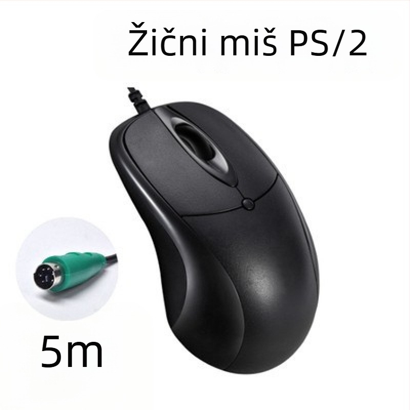 USB kabelski miš za računalo s dugim kabelom, 2m/3m/5m, 3 tipke, fotoelektrični senzor, za stolno računalo/TV monitor