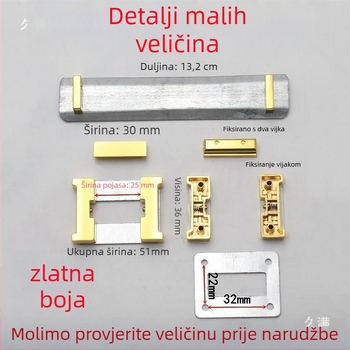Metalna kopča-klips za torbe s I- i H-oblikom i oprugom – hardver za DIY torbe