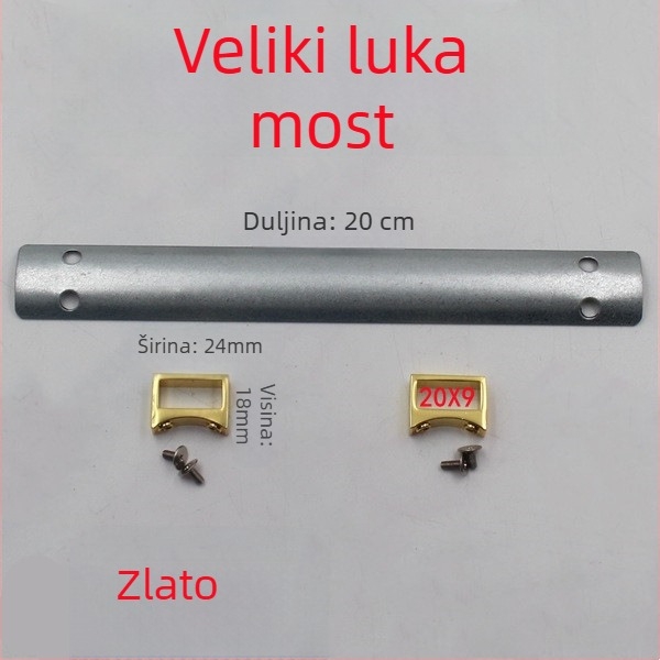 Metalna kopča-klips za torbe s I- i H-oblikom i oprugom – hardver za DIY torbe