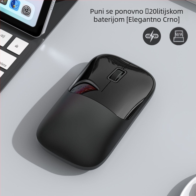 Bežična miša s 2.4G+Bluetooth, 1600 DPI, USB sučelje, ergonomski dizajn, domet 10 m