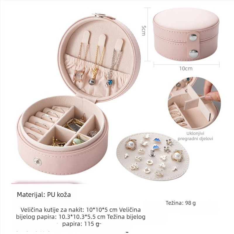 Kutija za nakit, moderan minimalistički stil, čvrsta konstrukcija, jedinstven uzorak