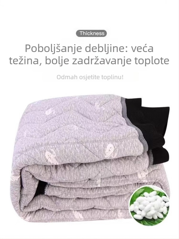 Muške hlače s visokim strukom, punjenje od svileno-pamučne smjese, širok kroj, tkanina od pamukasto-mješane smjese, zima