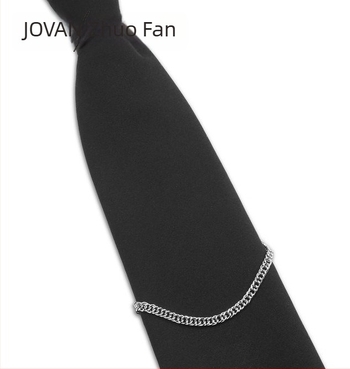 Muški lanac za kravatu i kopča za kravatu, set, jednostavan unisex dizajn, geometrijski stil, elektroplatirani završetak