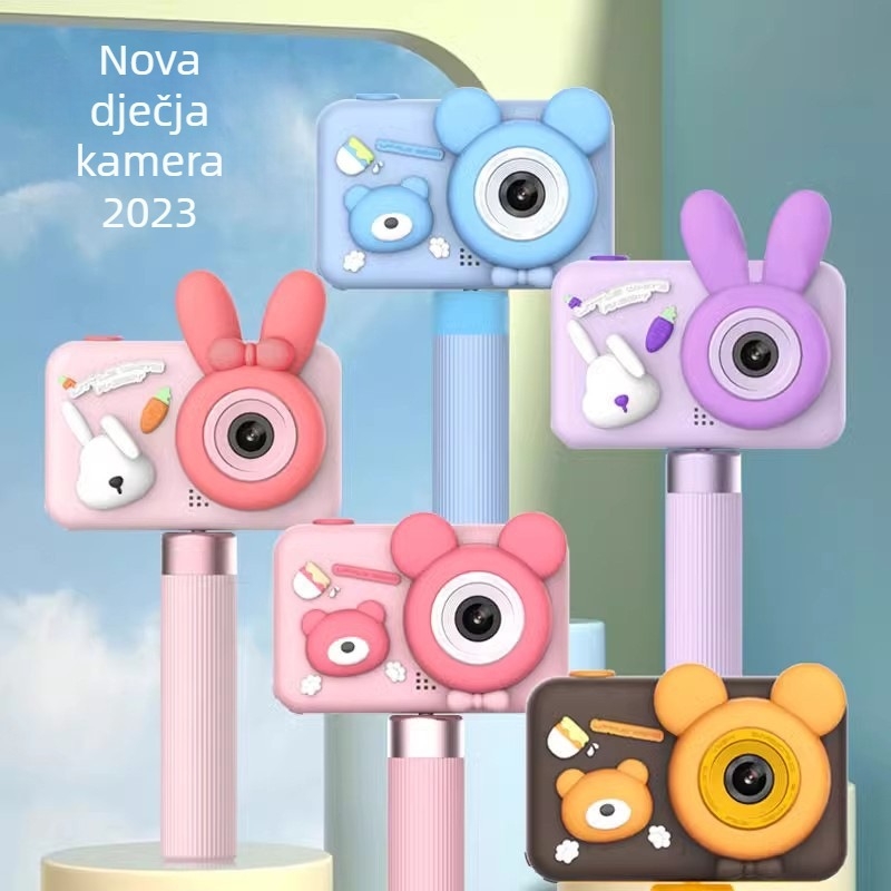 D32 Dječja digitalna kamera s dvostrukim HD objektivom, 2,0 inča LCD, TF kartica, ABS kućište, do 2 sata trajanja baterije