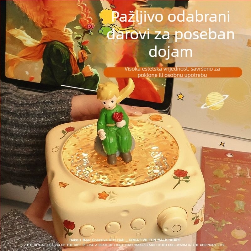 Bluetooth zvučnik s projekcijskim svjetlom (5W izlazna snaga, Bluetooth 5.3, frekvencijski raspon 30 Hz–15 kHz, SNR ≥70 dB, ugrađena baterija 1000–1200 mAh)