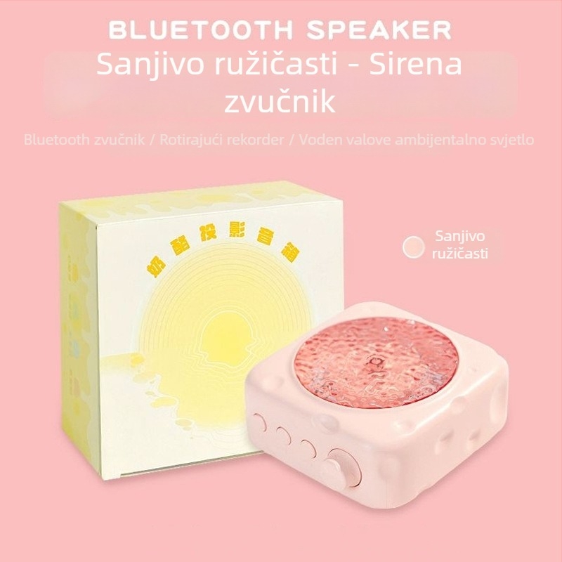 Bluetooth zvučnik s projekcijskim svjetlom (5W izlazna snaga, Bluetooth 5.3, frekvencijski raspon 30 Hz–15 kHz, SNR ≥70 dB, ugrađena baterija 1000–1200 mAh)