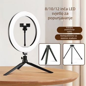 LED svjetlo za nadomještanje za stolni livestream, fotografiju i videografiju — prilagodljiva temperatura boje 2500K–9900K, snaga 8.8W–40W, napon 5V/1A(2A), modeli HX-160/HX-200/HX-260/HX-300