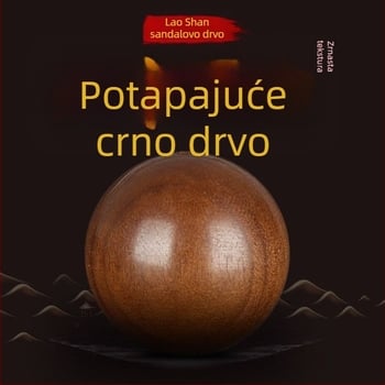 Mala od sandalovog drveta s 108 perli, unisex ogrlica, klasičan stil, polirana izrada