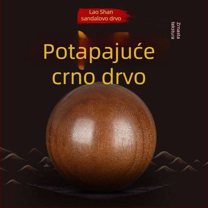 Mala od sandalovog drveta s 108 perli, unisex ogrlica, klasičan stil, polirana izrada