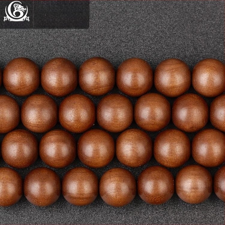 Mala od sandalovog drveta s 108 perli, unisex ogrlica, klasičan stil, polirana izrada