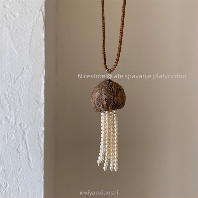 Dugi ogrlica od cinkovog legura za žene, Zodijak znak, Korejski stil, Jesensko 2025 izdanje