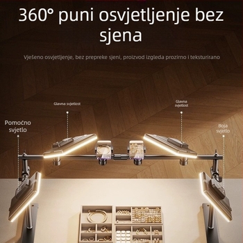 LED rasvjeta za fotografiranje nakita - stolno atelje rasvjeta s 3 postavke temperature, snaga 10-50W