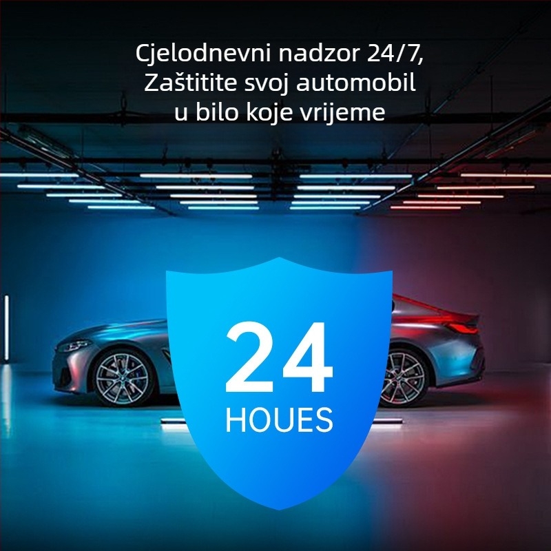 Automobilska kamera s 4K prednjim i stražnjim snimanjem, Wi‑Fi, montaža na retrovizor, trostruki objektiv