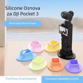 Silikonska baza protiv klizanja za DJI Pocket 3 — stolna podrška za kameru, kompatibilna s Pocket 3, mogućnost prilagođenog logotipa