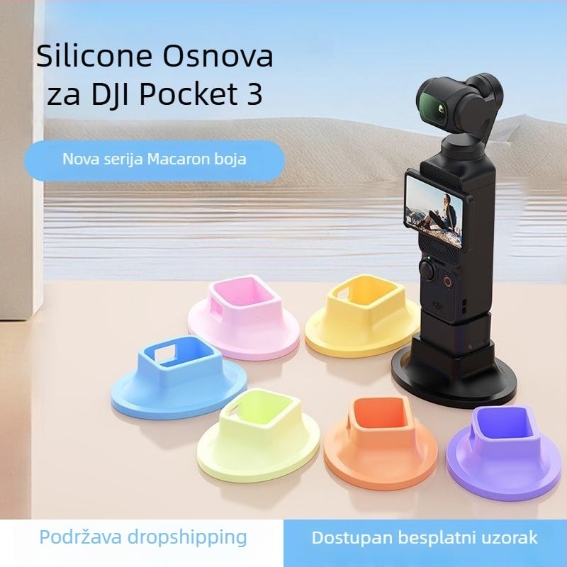 Silikonska baza protiv klizanja za DJI Pocket 3 — stolna podrška za kameru, kompatibilna s Pocket 3, mogućnost prilagođenog logotipa