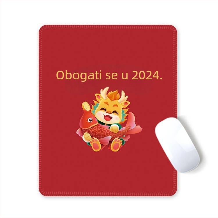Mala podloga za miš s podrškom za zglob, guma + tkanina, 210×260×3 mm, ispis logotipa