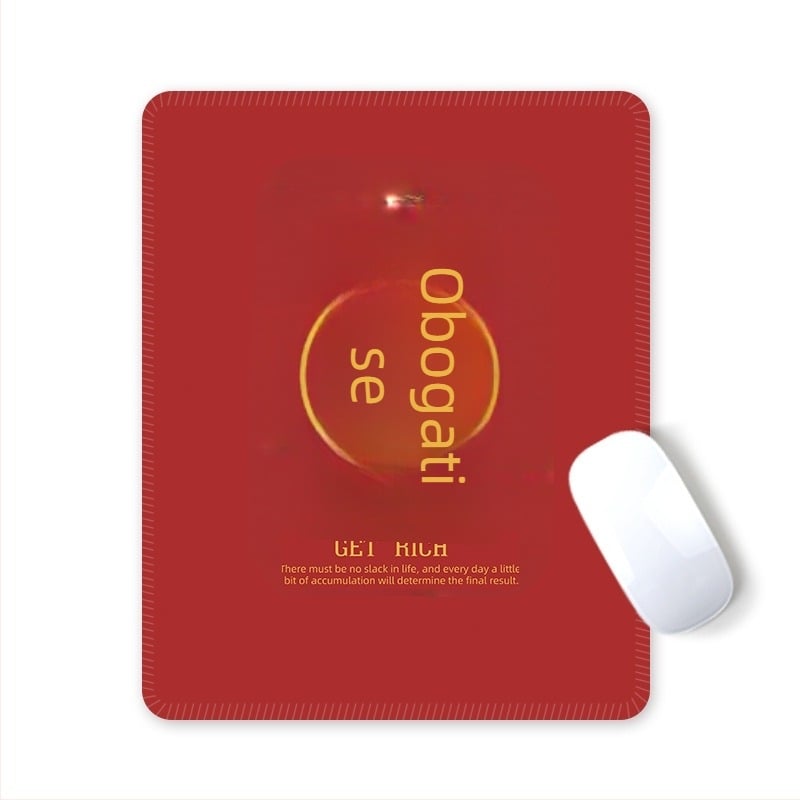 Mala podloga za miš s podrškom za zglob, guma + tkanina, 210×260×3 mm, ispis logotipa