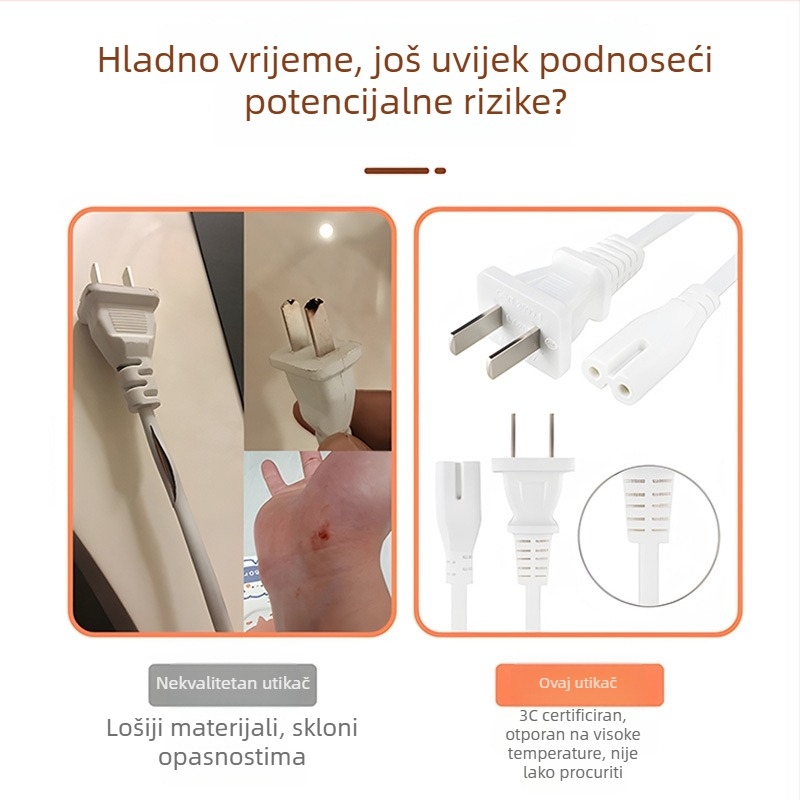 Grijana podloga za stol s tajmerom, velika, za ured