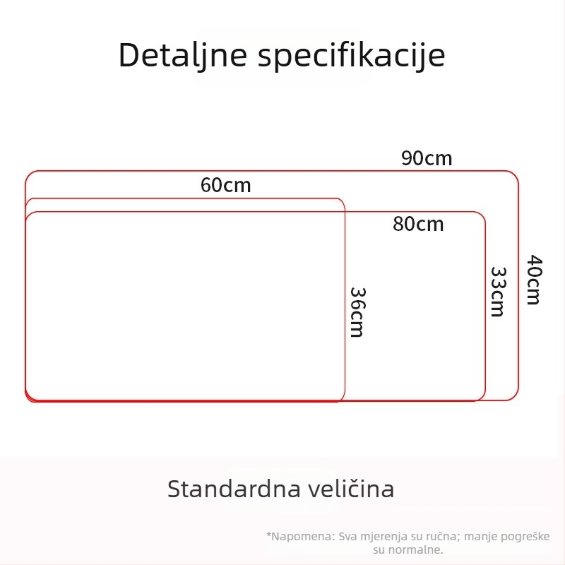 Grijana podloga za stol s tajmerom, velika, za ured