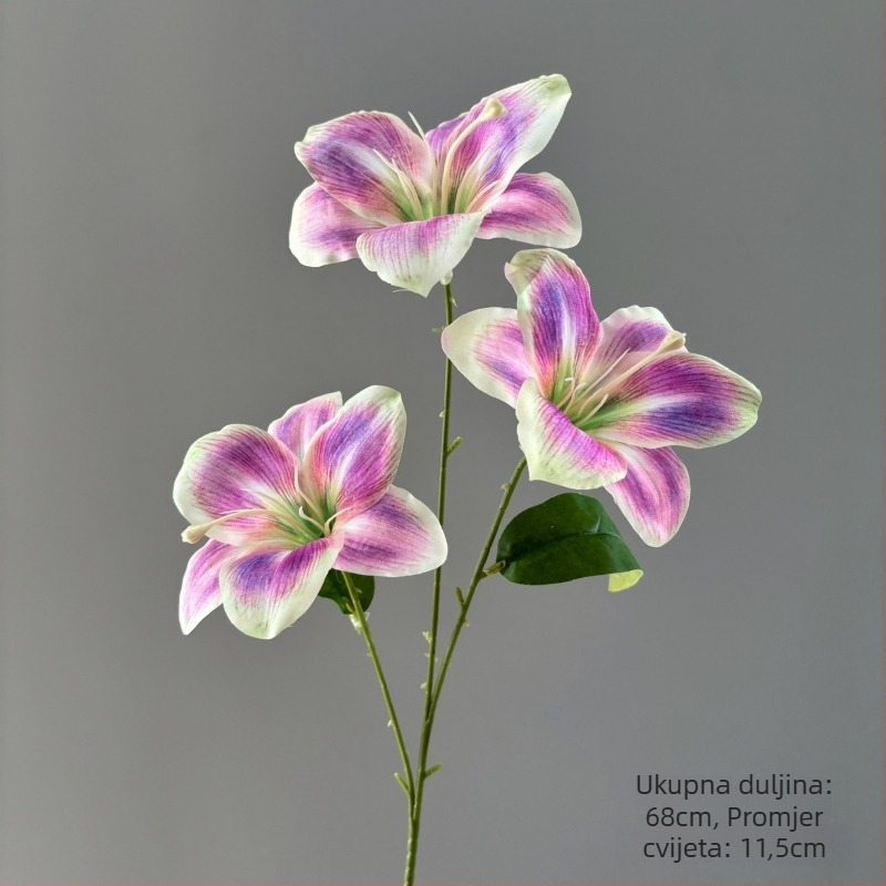 Umjetno cvijeće Lilium — svilenih cvjetova, tehnika ubrizgavanja kalupa, za vjenčanja, kućnu dekoraciju i rekvizite za fotografije
