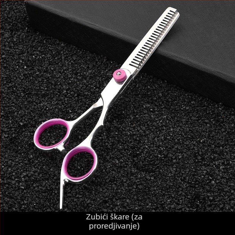 Set za njegu pasa — škare za uređivanje dlake, nehrđajući čelik, Tanizaki, za pse, kutija 500 komada