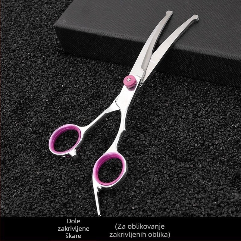 Set za njegu pasa — škare za uređivanje dlake, nehrđajući čelik, Tanizaki, za pse, kutija 500 komada