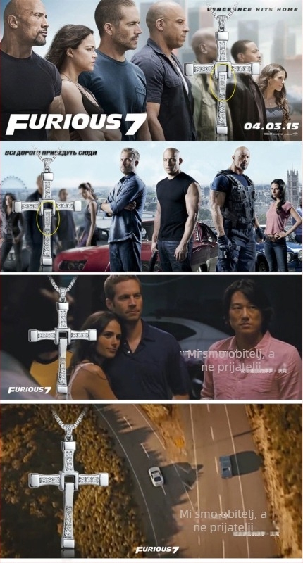 S925 srebrni lančić s križnim privjeskom, unisex, korejski stil, podrijetlo Zhejiang