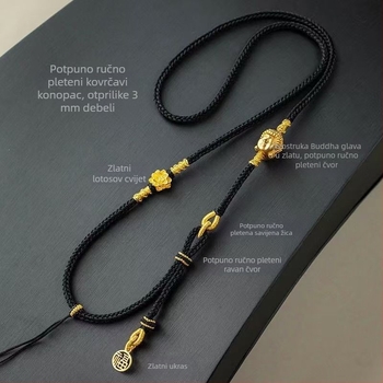 Unisex ogrlica od legure, elektroplatinirano, privjesak u obliku U, na standardnom lancu