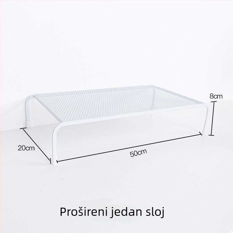 2-spratni kovinski nosač za prijenosnik i podizni stol — višenamjenski, prijenosan, bez ugradnje