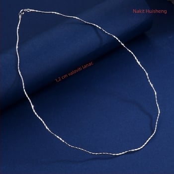 Ogrlica – 925 srebro, zmijski lanac, geometrijski dizajn, unisex